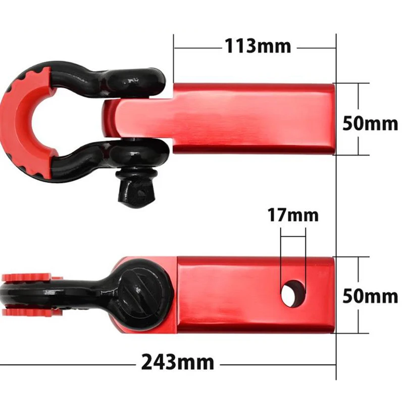 15Ton Solid aluminum alloy steel Trailer arm hook, hooligan fast off-road vehicle after reloading the bar, motor boat traction