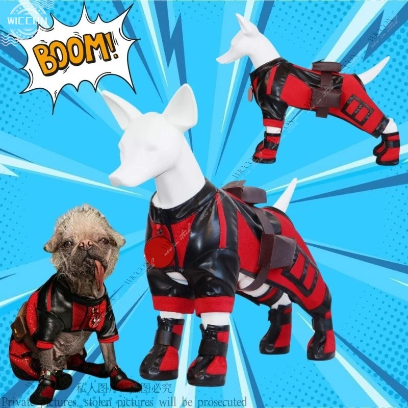 

Pet Dog RolePlay Red Clothe Dead Cosplay Cute Dogs Pooll Clothes Fantasy Disguise Halloween Carnival Suit Dogs Petsuit Party Set