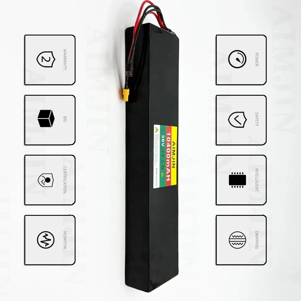 

Литиевая батарея 36В 10400мАч для электросамоката, аккумуляторный блок 18650 10S4P 36В для электросамокатов 750-1000Вт с BMS