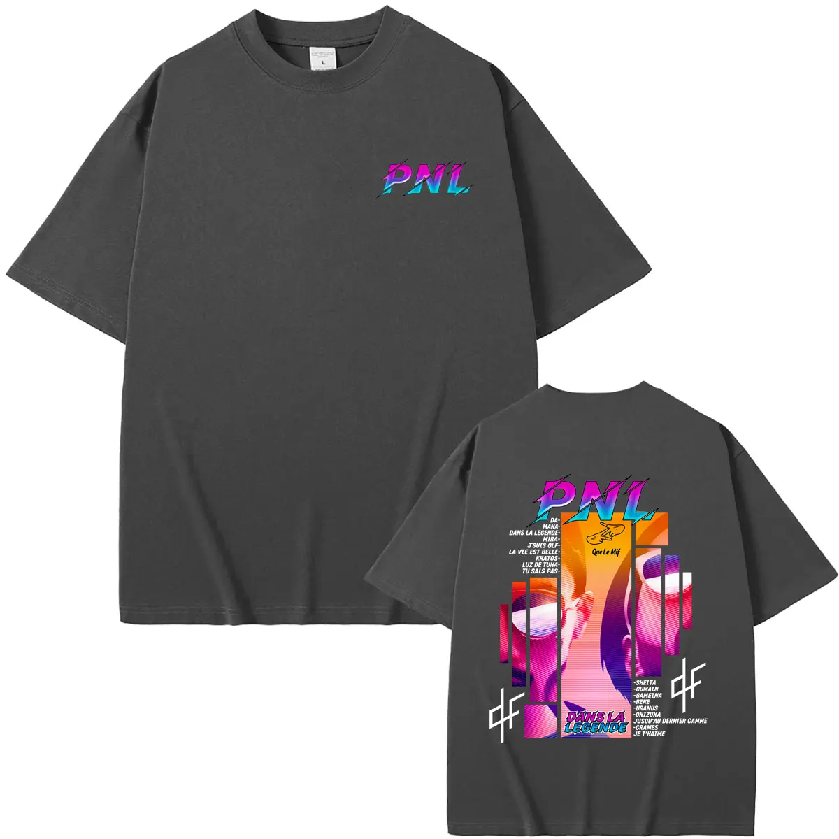 French Rapper PNL Dans La Legende Le Monde Chico Graphic T-shirt Men's Women Fashion Hip Hop Streetwear Male Casual Tshirt Tops