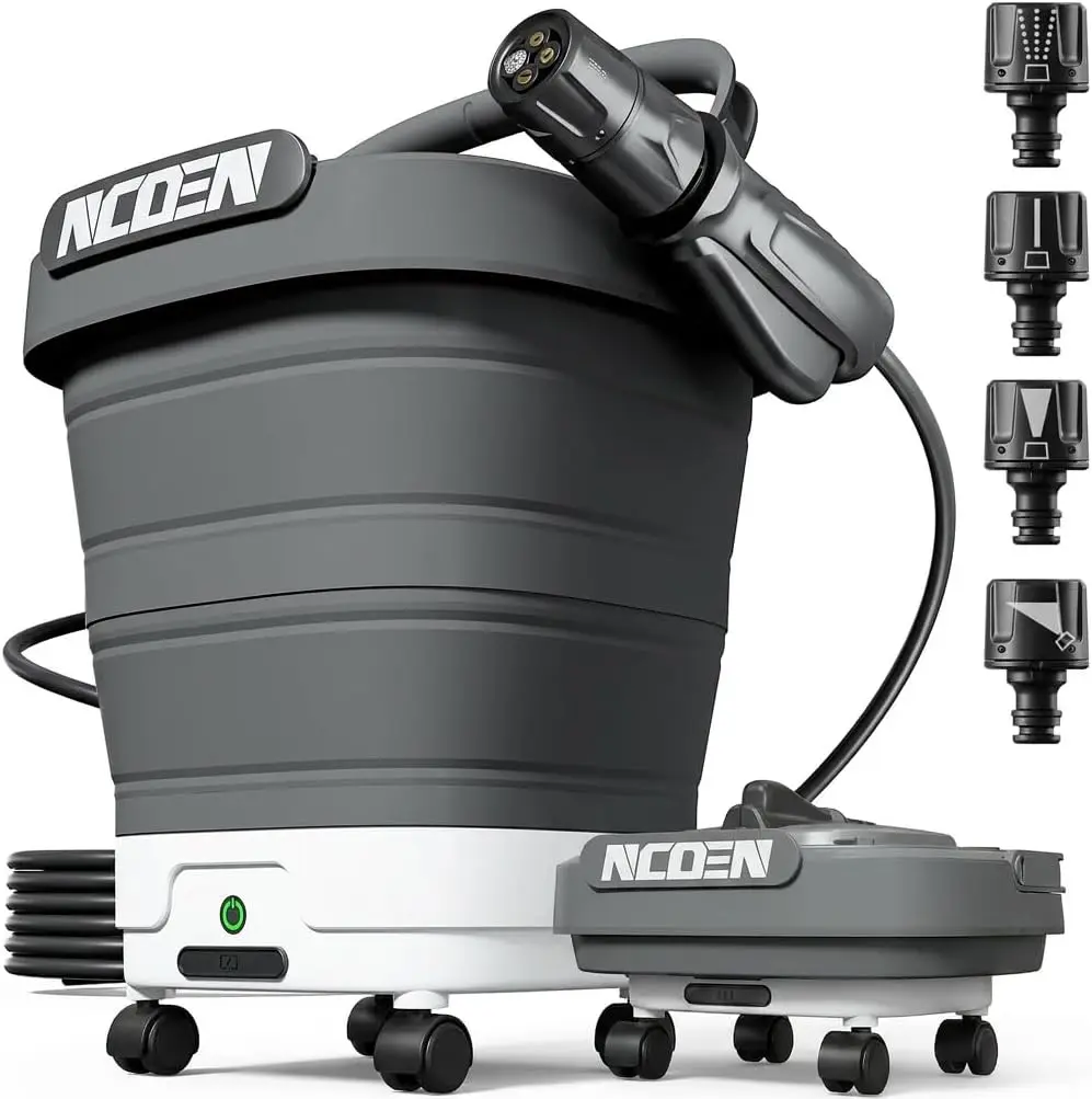Portable Pressure Washer 290PSI Foldable Tank Hand Sprayer 4 In 1 Nozzle 32Gal Cordless Water Sprayer Camping Bike Pet Garden Ap