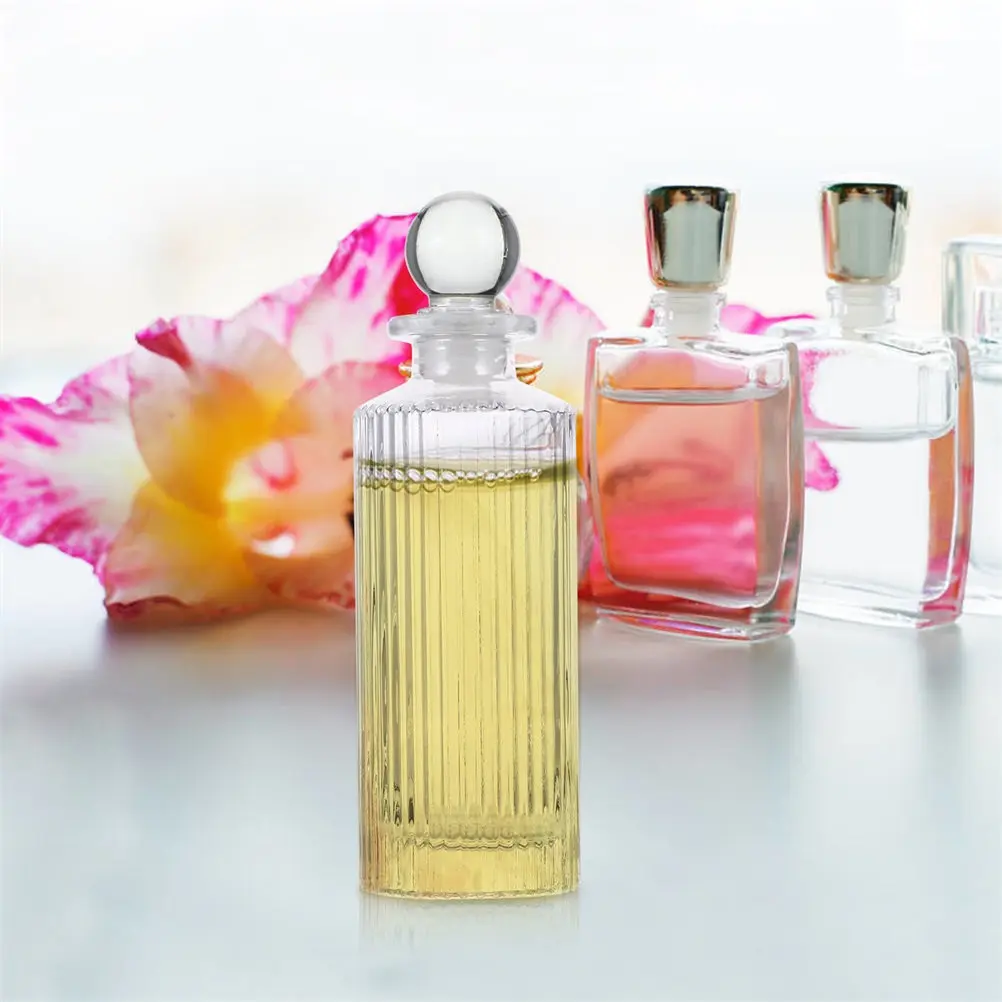 

3Pcs Glass Aromatherapy Bottles Exquisite Wide Mouth Design for Essential Oil Reed Diffuser Home Office Decor Refillable Clear