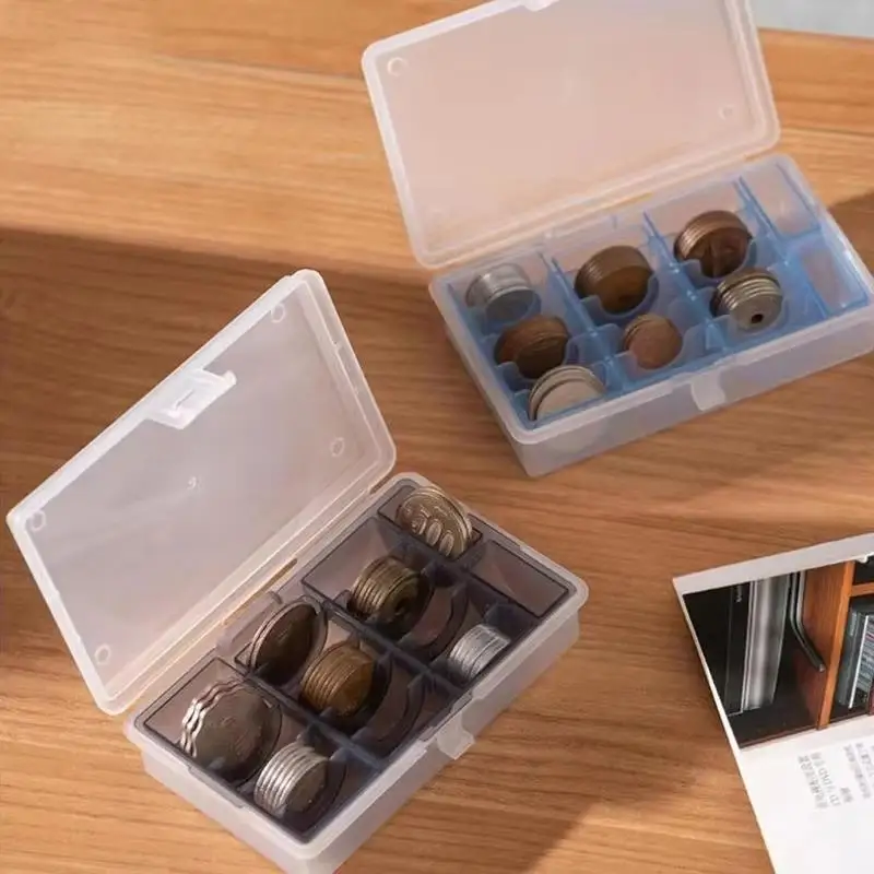 [MOA]Multifunctional Coin Storage Box With Blue Or Black Inner Case For Collectible Coin Organization Home Office Accessory[MOA