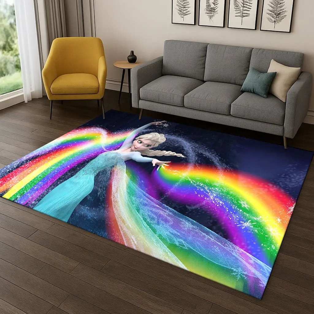 

Disney Frozen Эльза Анна Принцесса Олаф мультфильм милая девушка ковер ковер для игровой комнаты гостиная спальня декор, нескользящий игровой коврик в подарок