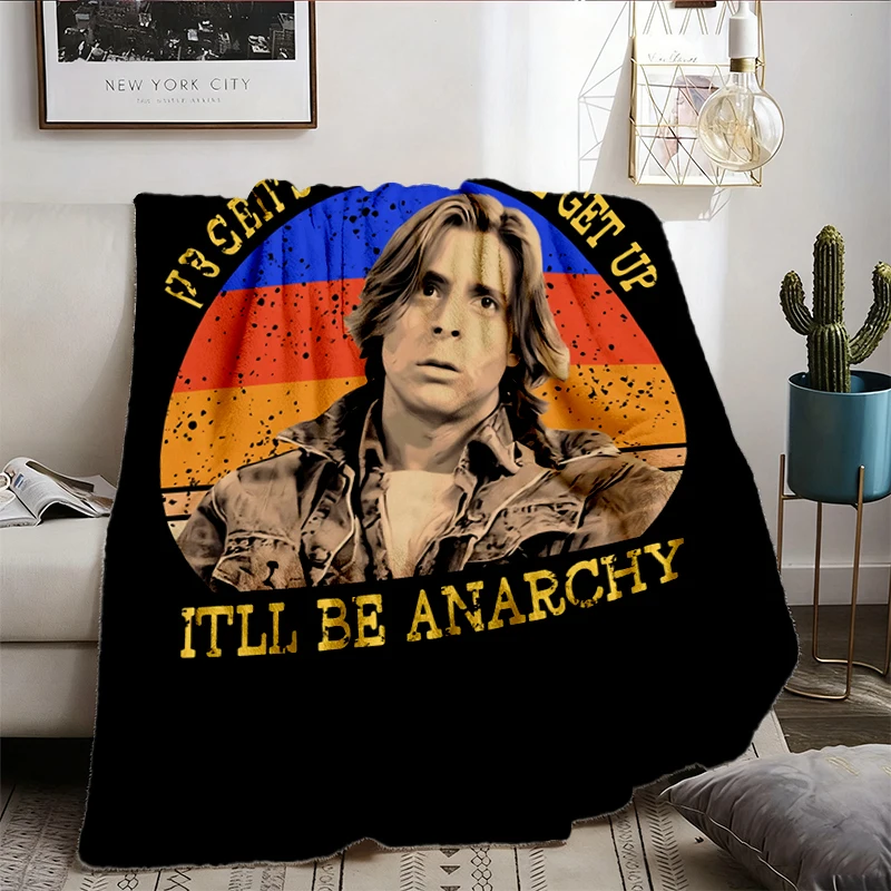 Breakfast Club John Bender Anarchy Quote Cozy Blanket, Vintage Movie Fan Warm Blanket