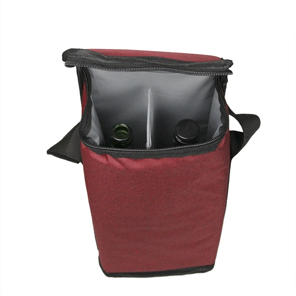 

2 Bottle Wine Travel Bag Insulated Thermal Tote for Picnic Outdoor Event Lightweight Portable Wine Carrier Tote Bag