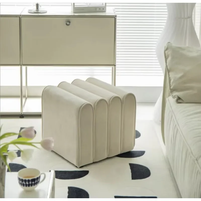 Ottoman Modern Living Room Furniture Luxury Square Tufted Velvet Interior Decor Ottoman Family Hotel