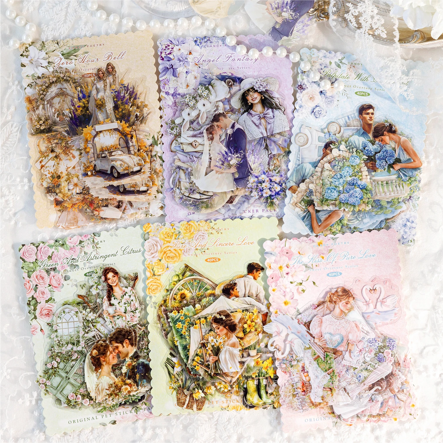 

12packs/LOT Sweet Overture series cute lovely retro decorative PET sticker