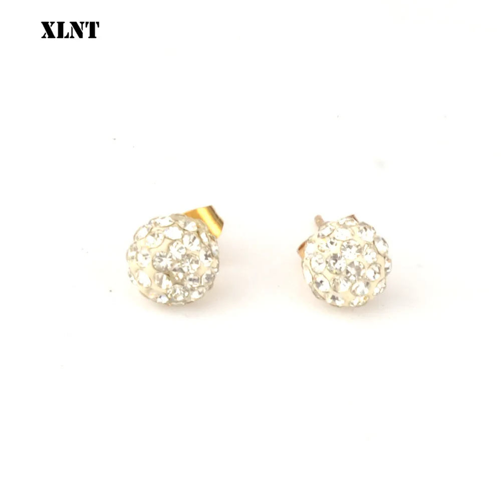 XLNT Crystal 2019 New Fashion Earrings Women Jewelry Accessories  Ball Stud Earring  Bijouteria brincos