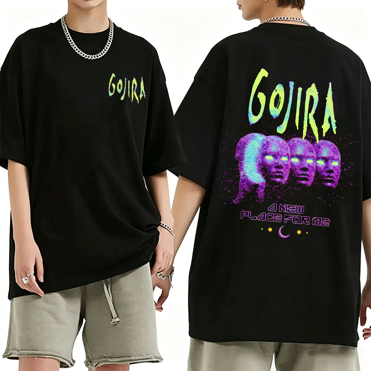 

Metal Rock Band Gojira A New Place for Me Graphic T-shirt Men Women Vintage Gothic Punk T Shirt Men's Loose Oversized Streetwear