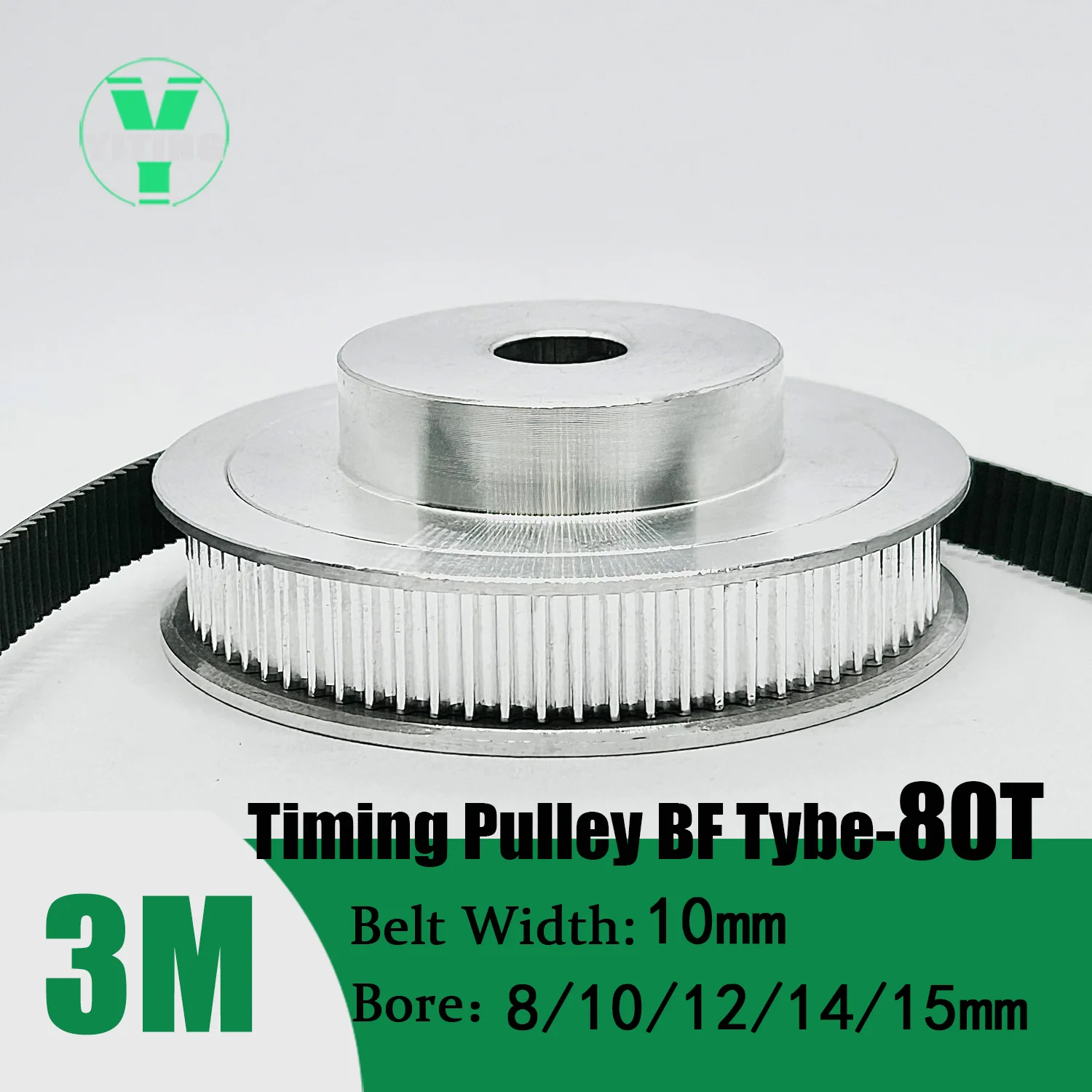 HTD3M 40T 80Teeth Timing Pulley Belt Set Belt Width 10mm Bore 4~20mm Reduction 2:1 Deceleration 3M Pulley Kit Synchronous Wheel