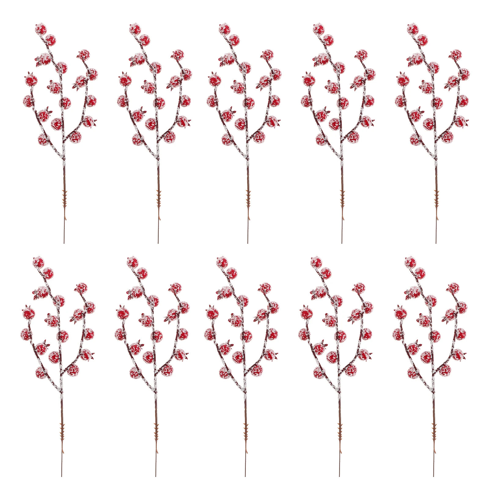 

15pcs Red Berry Picks Christmas Tree Holiday Decor Decor Bright Color Foam Berries Home Winter Supplies
