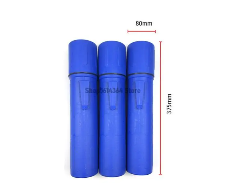 1pc 80x375mm Blue PP 10LB 4.5KG Rod Guard Welding Weld Electrode Rod Storage Hanging Tube Container Hold Bottle