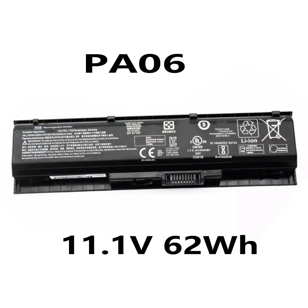 PA06 HSTNN-DB7K 11.1V 62wh Laptop Battery For HP Omen 17 17-w 17-ab200 17t-ab00 Series 849571-221 849571-251 TPN-Q174 849571-241