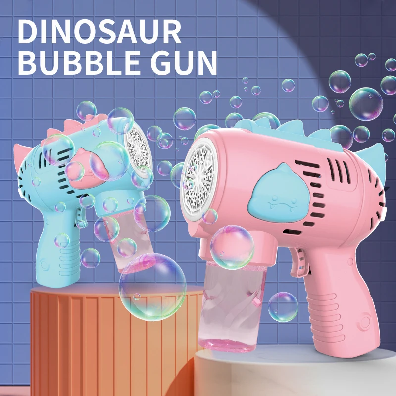 Light dinosaur bubble Gunner holds fully automatic puzzle outdoor leak-proof birthday gift for boys and girls