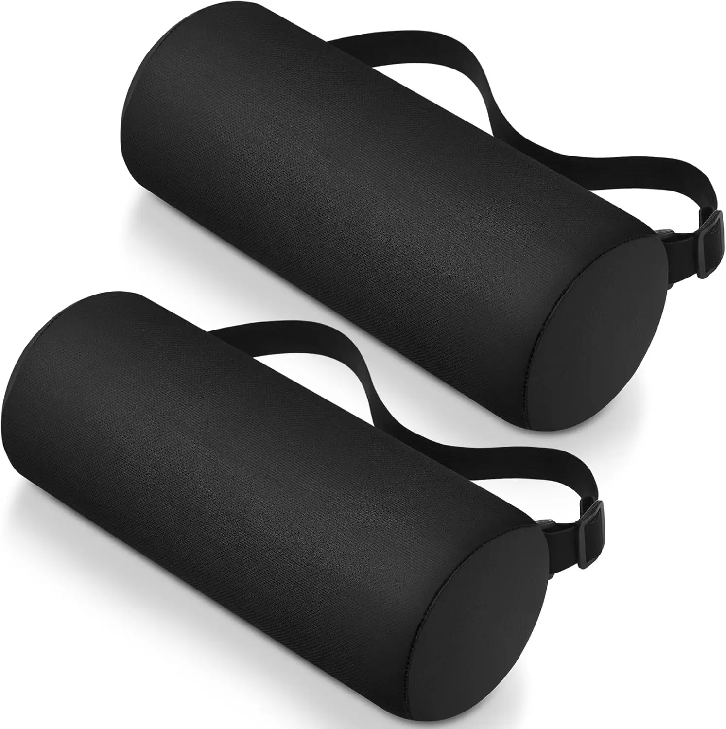 

2 Pcs Lumbar Support Pillow Lumbar Roll Lower Pillow Office Seat Cushion With Adjustable Strap And Washable Cover For Travel