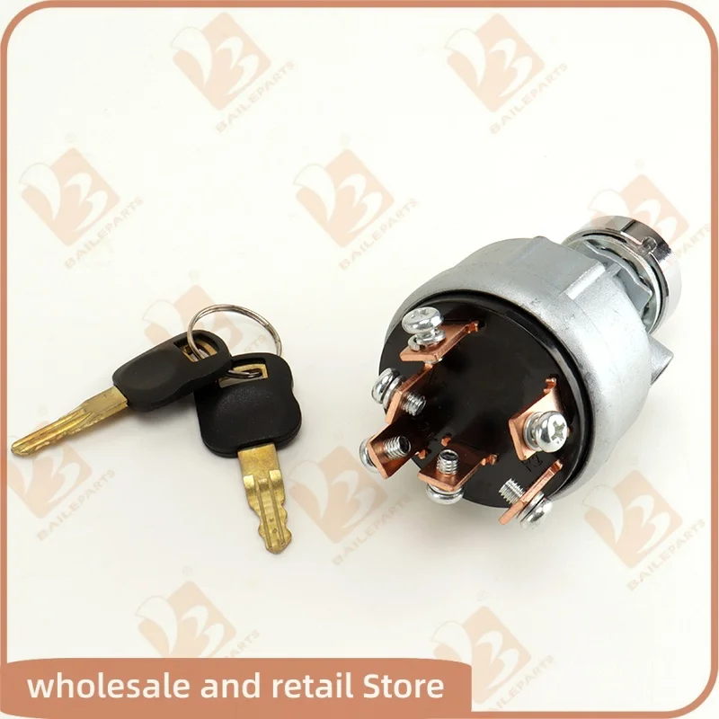 7Y-3918 Lgnition Switch For Cat E320B 320B 7Y3918 With 2 Key Excavator 6PIN Lgnition Key Switch