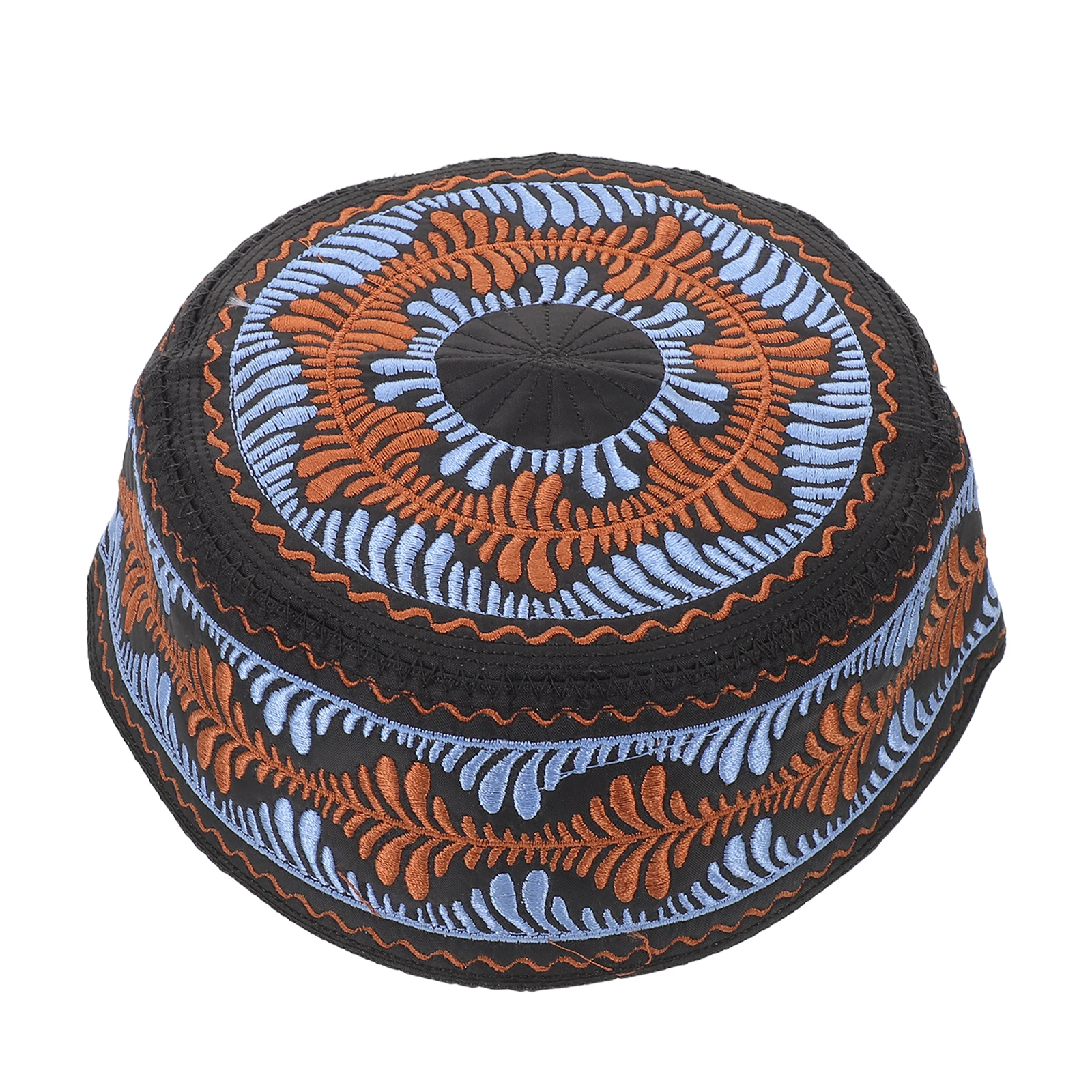 

Middle Eastern Style Embroidered Hat Boys Worship Embroidery Caps Cotton Arabic Prayer Headwear Child Afghan
