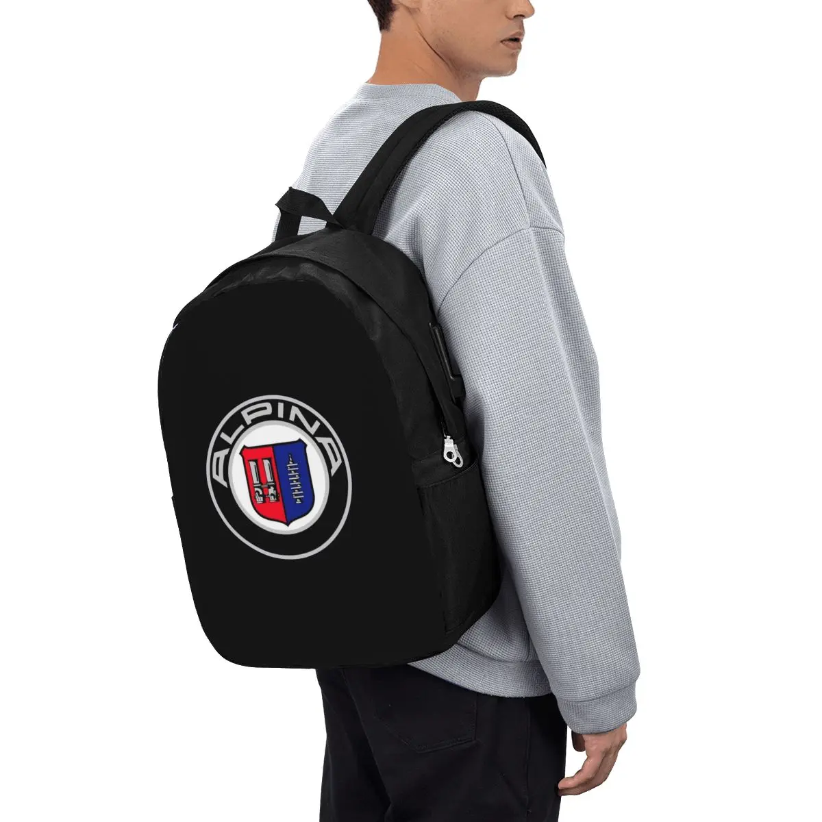 

Alpina - Classic Car Logos Backpack Travel Notebook Bag Computer College Student School Bag Laptop Shoulder Bags for Men Women