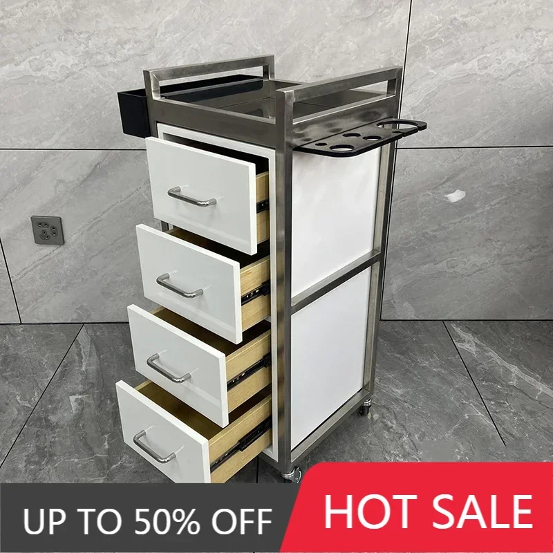 

Professional Household Trolley Beauty Salon Mobile Cart Food Serving Wheels Storage Auxiliary Spa Organizer Manicure Support Car