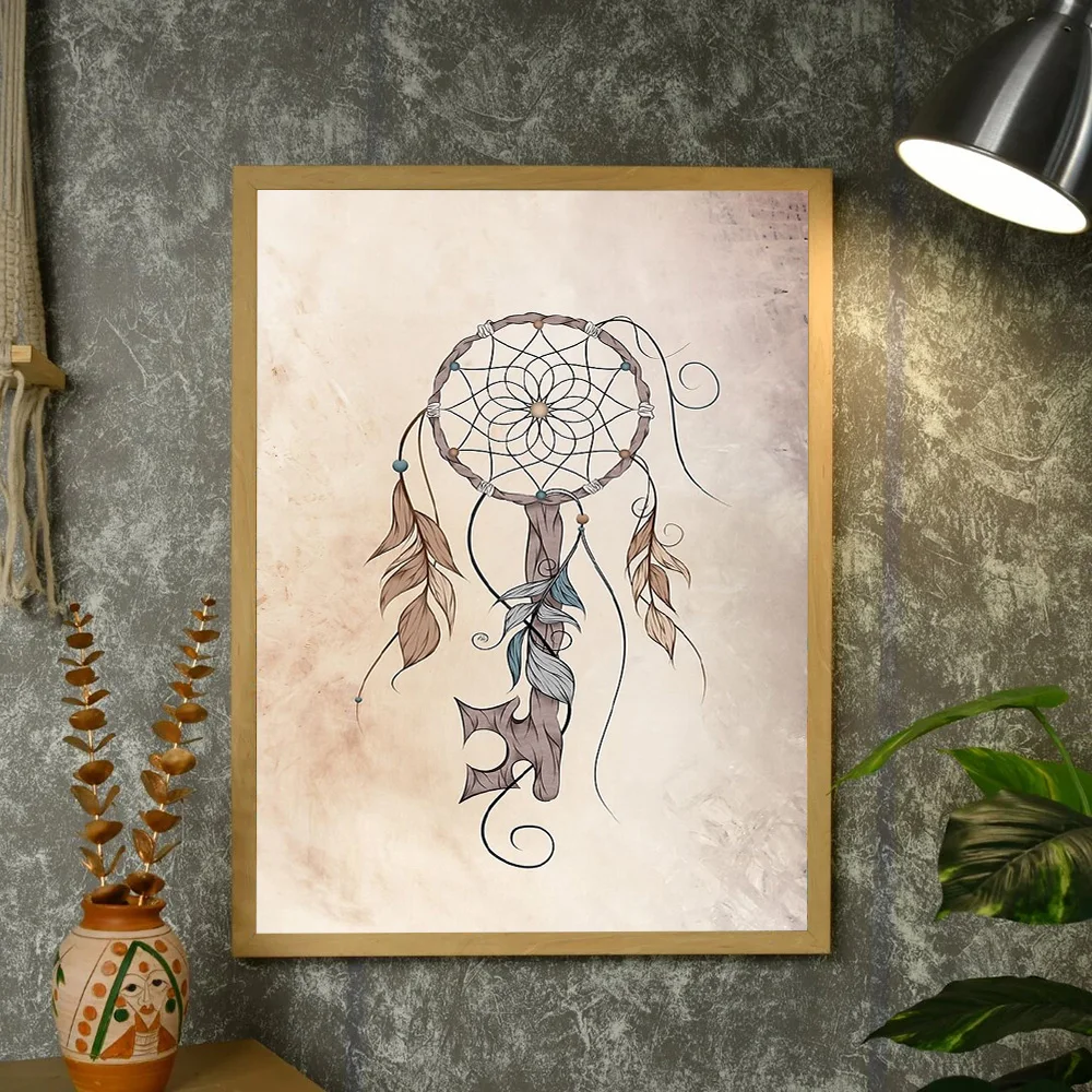 حلم الماسك قماش جدار الفن ديكور أمريكي أصلي بوهو ديكور المنزل غرفة الهبي ديكور الغرفة الجمالية الفن الروحي هدية خمر #4