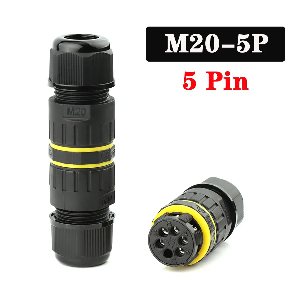 IP68 waterdichte connector 2 3 4 5-pins kabel Draadwartel Mouwconnectoren snelle schroefaansluiting Outdoor waterdichte terminal