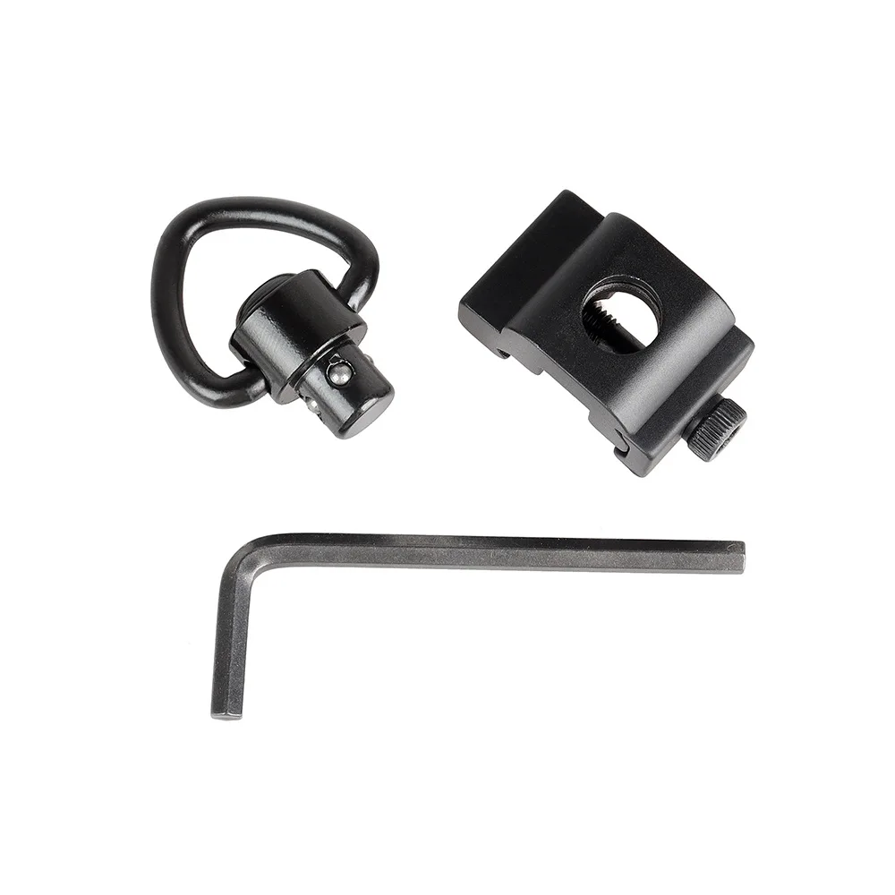 Taktischer Quick Detach Sling Swivel Mount Adapter 1,25 Zoll QD Gewehrband Sling Ring Befestigung 20 mm Schiene Spielzeugpistole Zubehör