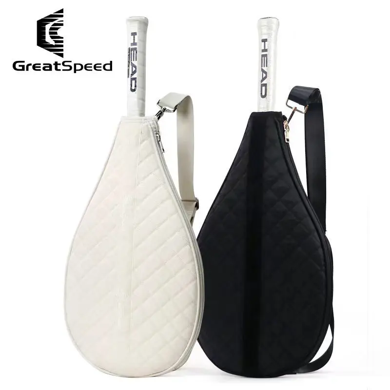 

Чехол для теннисной ракетки Greatspeed, сумка на одно плечо для ракетки, портативный защитный чехол для ракеток для бадминтона/падела/скуша для женщин и мужчин