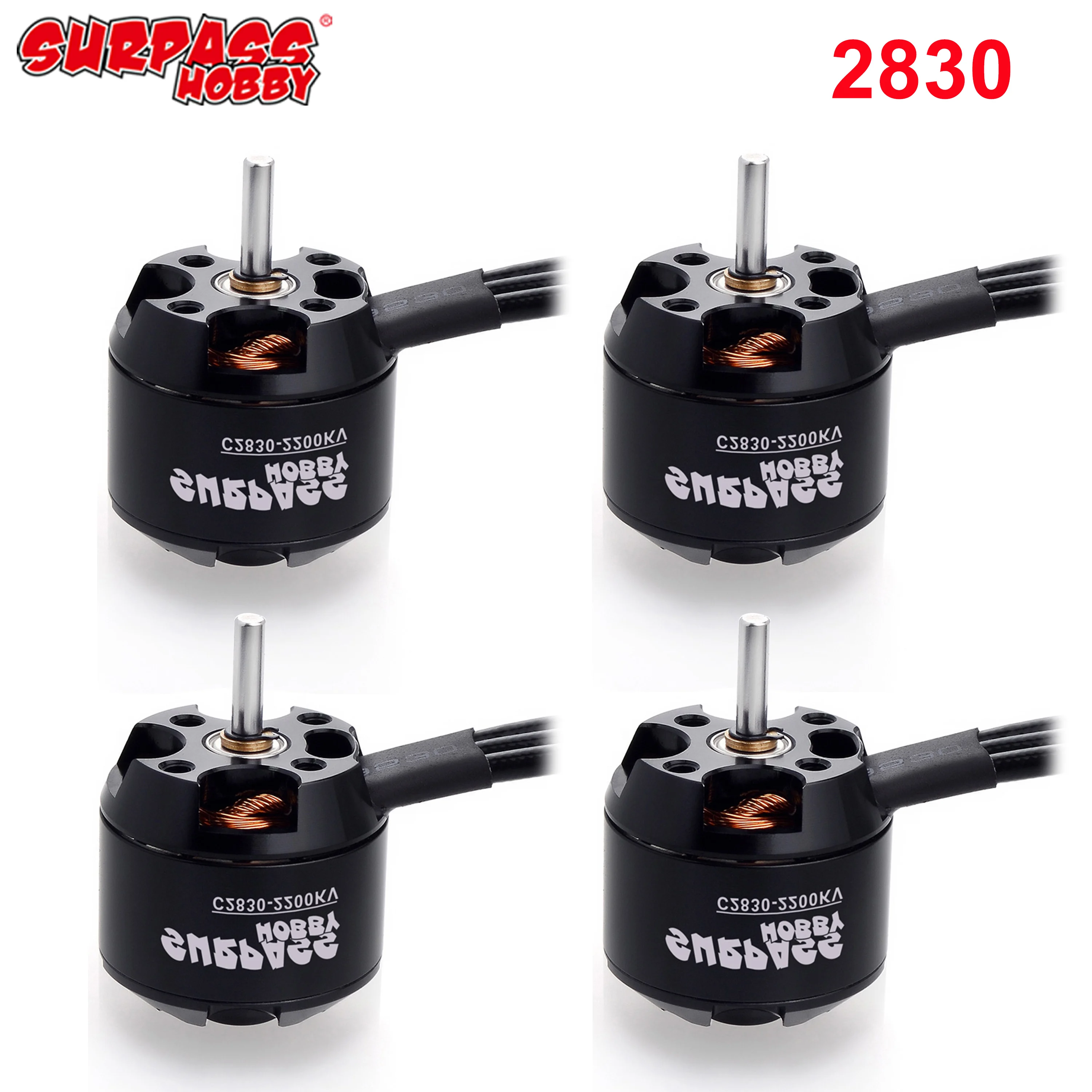 1/4PCS Surpass Hobby 2830 1300KV 1000KV 850KV 750KV Outrunner Brushless Motor for RC 300g-700g Fixed-wing Airplane Aircraft