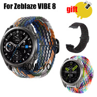 For Zeblaze VIBE 8 Strap Smart Watch Band Nylon Belt Adjustable Soft Breathable Wristband Screen Protector Film