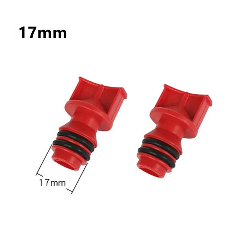2pcs Red Plastic 17mm Male Thread Dia Air Compressor Oil Plugs Oil Breather Cap Pneumatic Tool Accessories