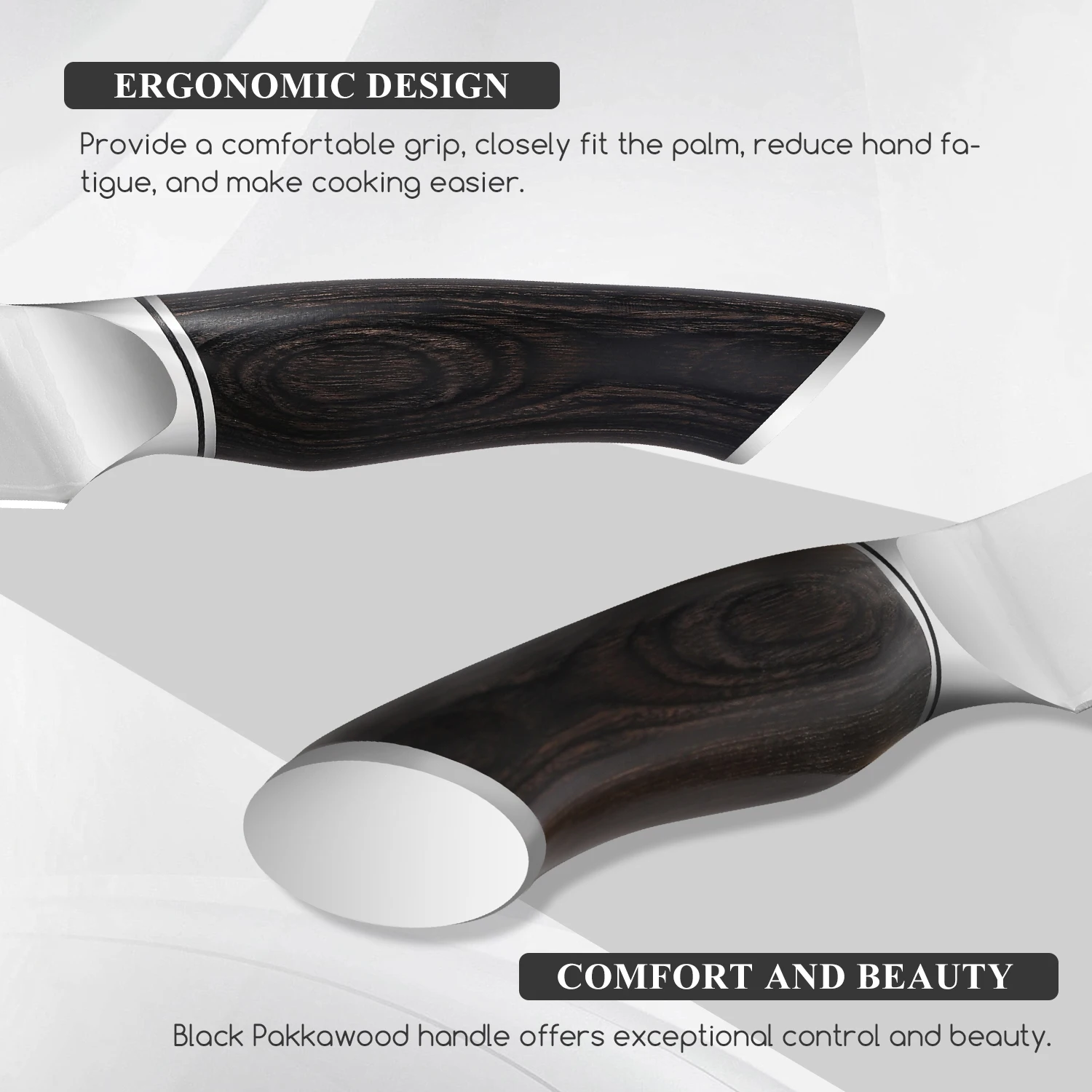 SHANGDAO Kitchen Utility Knife 6 Inch,3 Layers VG10 Alloy Steel, Multipurpose Fruit Paring Knife for Vegetable -Pakkawood Handle - view 3
