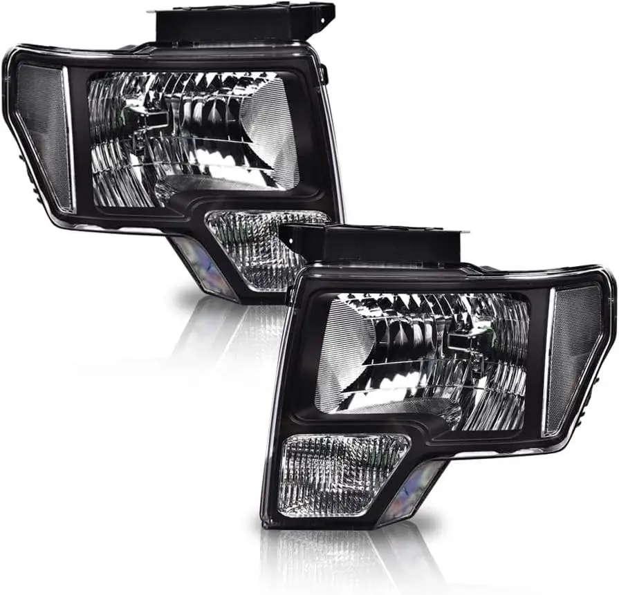 

Headlights Assembly, Compatible with Ford F150 2009 2010 2011 2012 2013 2014 (NOT Fit LED Style,Only Fit without LED Style) Bump