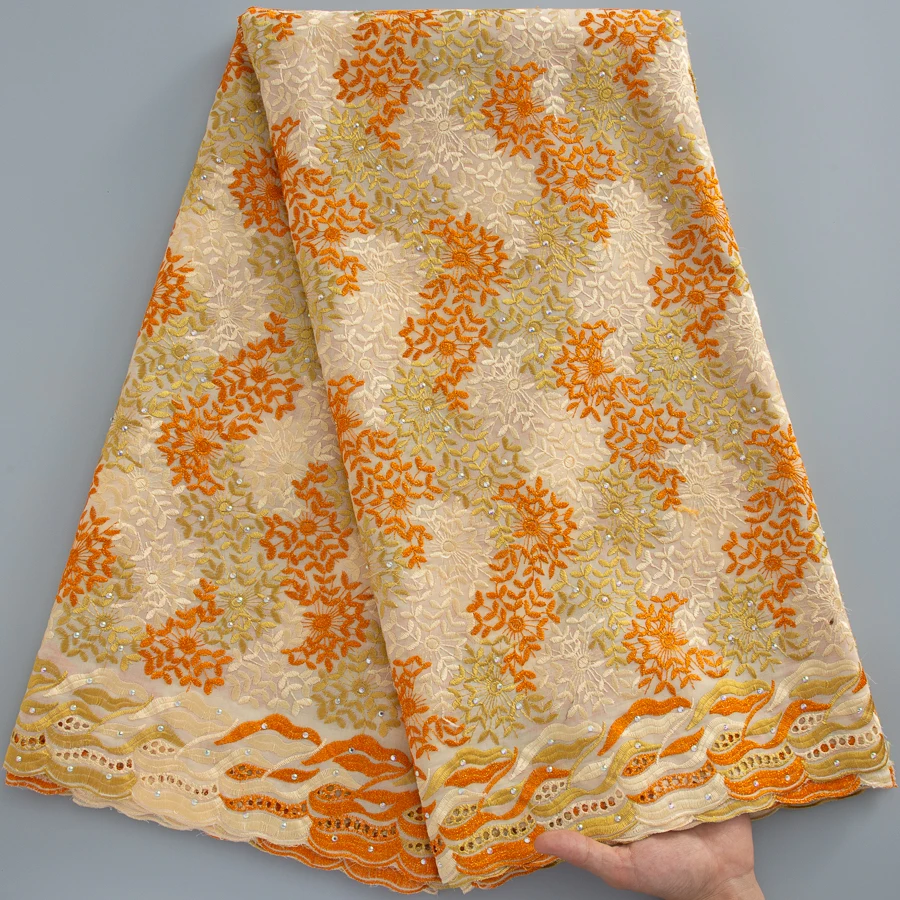 african-cotton-lace-fabric-orange-gold-embroidered-swiss-voile-lace-with-rhinestones-nigerian-lace-fabric-for-party-dresses