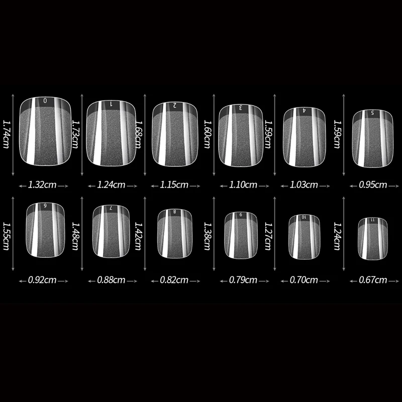 450 Pieces of Soft Gel Nail Tips, Semi-Matte Transparent Acrylic Nail Tips, Pre-Shaped False Nail Tips, Used for Nail Extension, Suitable for Nail Salons