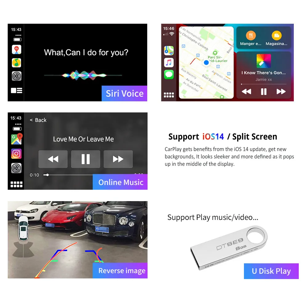 Wireless adapter Apple Car play Android Auto For Mercedes Benz C E S Class W213 W212 W211 W210 W207 W292  Mirror Link Decoder