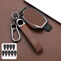 Zinc Alloy Leather Key Case for Dodge Dart Magnum Durango Caravan Journey Challenger Charger Car Remote Cover Bag Shell Keychain