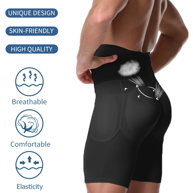 Men Underwear Slimming Body Shaper Lift Buttocks Slim Boxer Padded Shapewear Abdomen Faja Hombre Compression Tummy Shapers