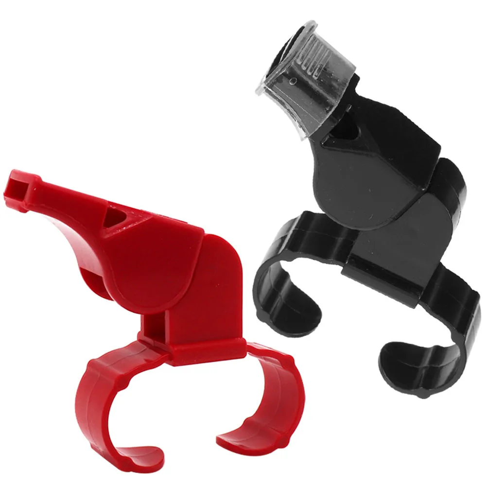 2 قطعة الصلبة ABS بصوت عال الرياضة صافرة الحكم الدائري سهلة الحمل هدية للمدربين المعلمين التنزه صفارات للبالغين