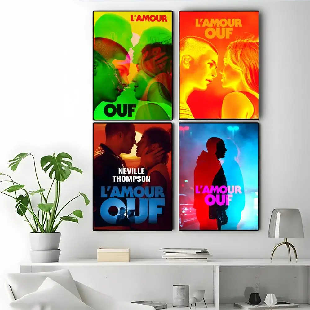 Movie LAmour Ouf Beating Hearts Poster Modern Elegant Wall Stickers, Home Decor Poster, Wall Art for Living Room & Dorm