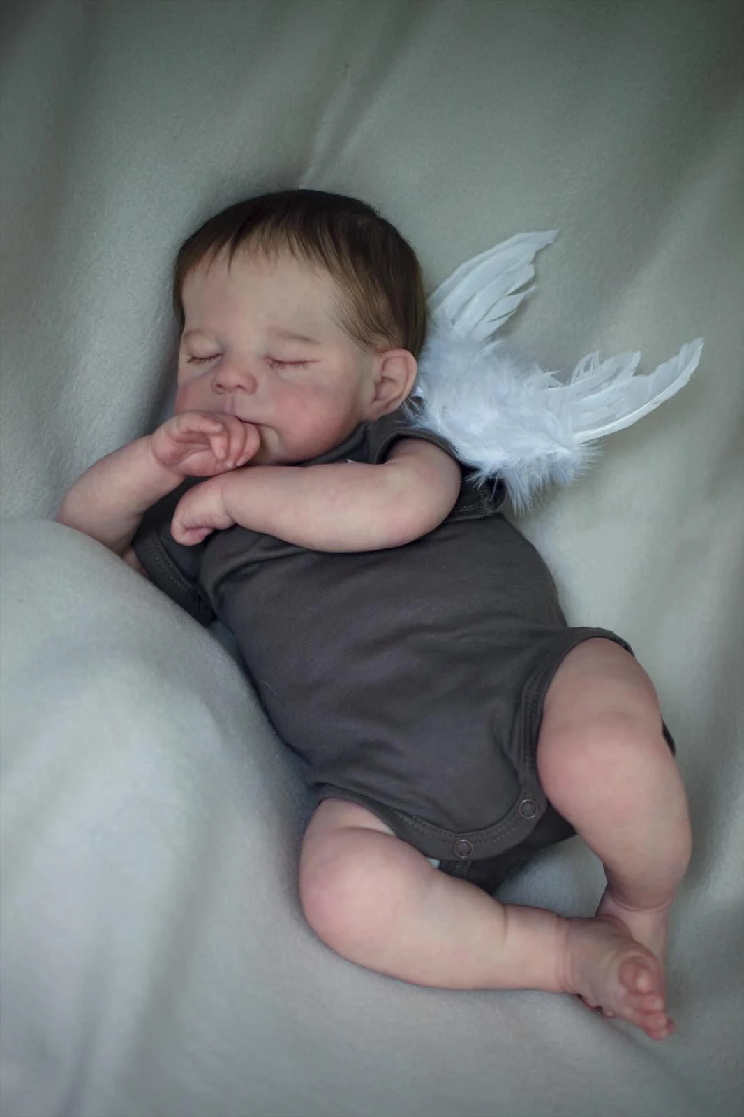 NPK 19inch Newborn Baby Reborn Doll Soft Body Lifelike Touch Erica Cuddly Multiple Layers 3D Skin Painting