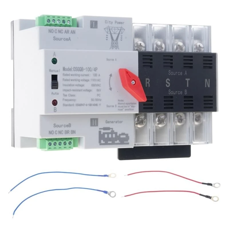 

Automatic Double Power Transfer Switches 100A 4Pole Small Design Switches Electrical Safety defense for backups Generator
