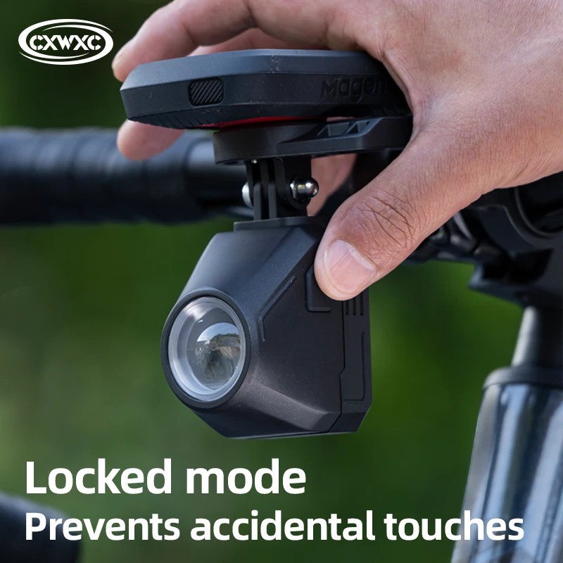 CXWXC 1600 Lumens Bicycle Wireless Remote Control Headlight MTB Road Bike IP66 Waterproof 4000mAh Long Lasting Front Light
