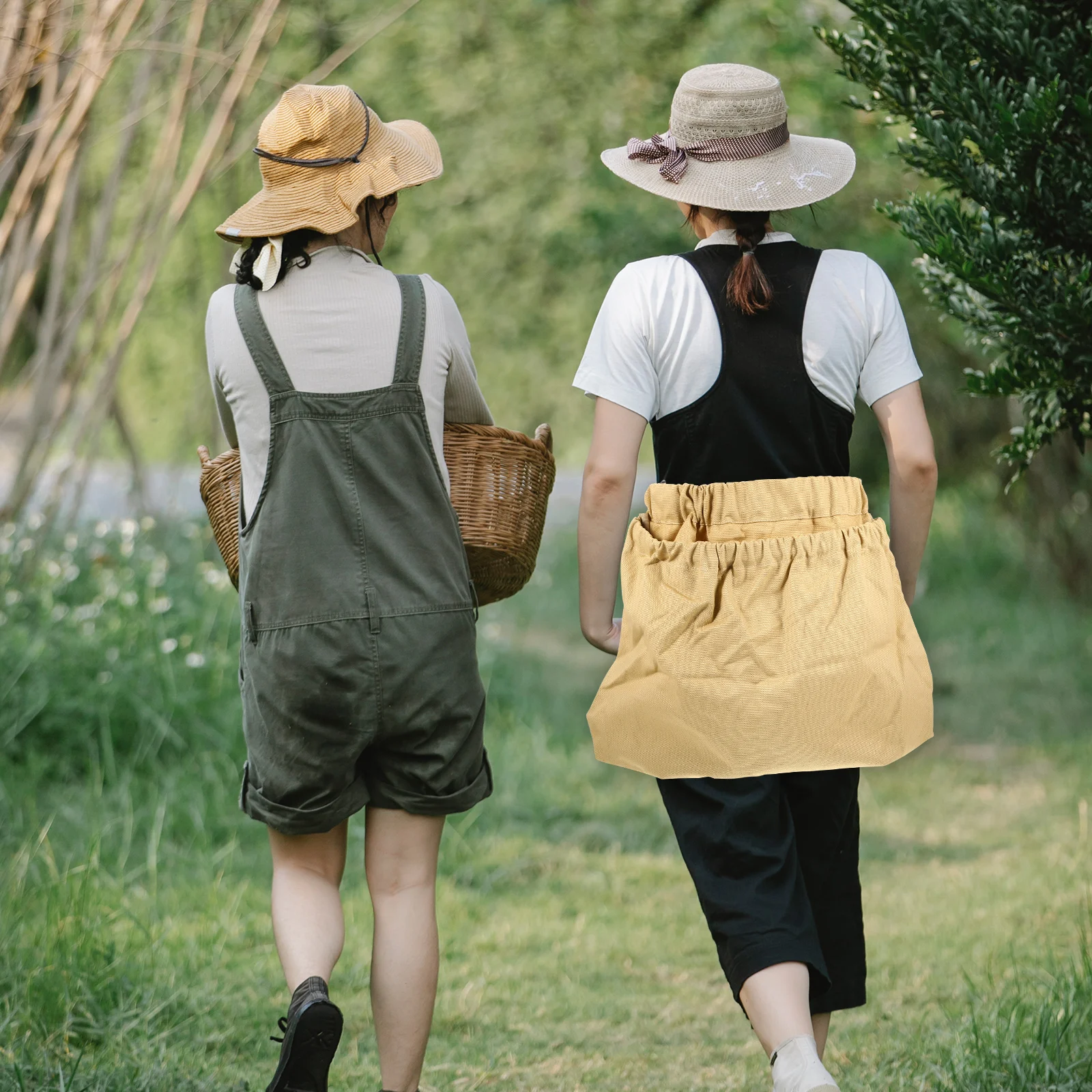 

Picking Bag Fruit Storage Outdoor Pouch Khaki Utility Durable Foraging Tool Waist Hanging Berry chard Bag Lightweight Portable