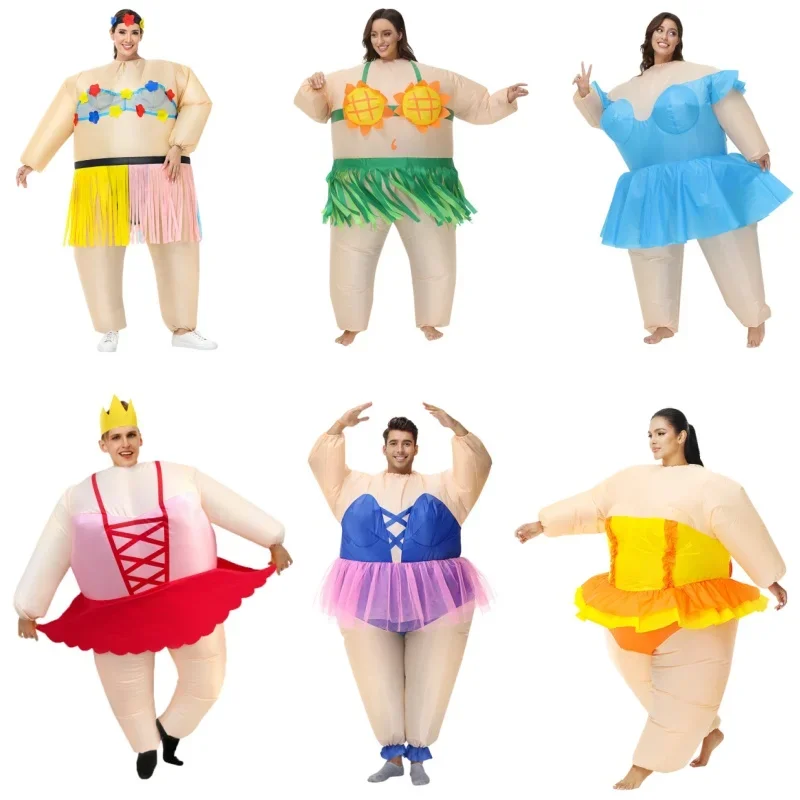 Erwachsenen Unisex Ballett Aufblasbares Kostüm, Lustiges Tanz-Performance-Kostüm, Party Witziger Aufblasbarer Ballettrock