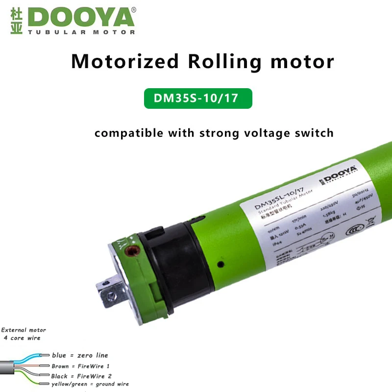 

2022 NEW Original Dooya Tubular Motor 220V 50HZ DM35S For 50MM tube Motorized Rolling Blinds compatible with main voltage switch