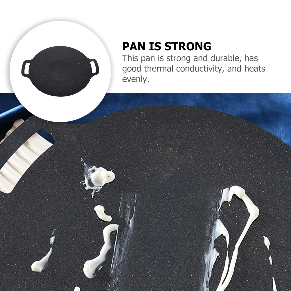 

Pan Induction Cooker Barbecue Tray Korean Style Round Grill Accessories Medical Stone