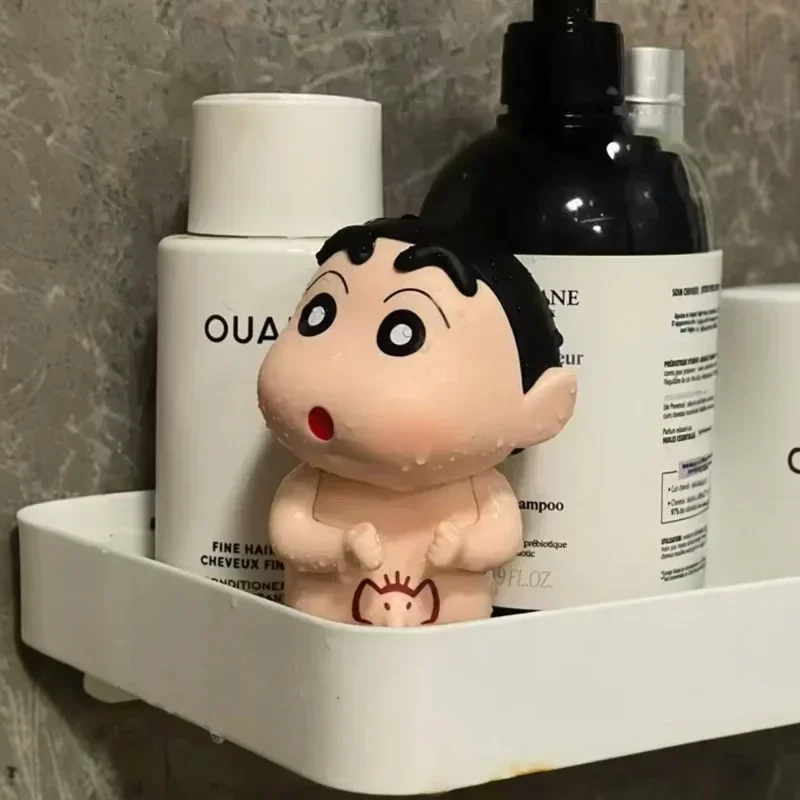 Zabawka do kąpieli w kształcie słonia Crayon Shin-chan - ruchoma figurka kawaii dla dzieci, urocza kolekcjonerska lalka na prezent - wyprzedaż
