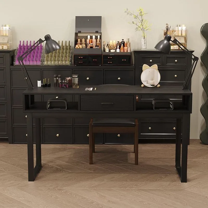 ！@Influencer Nail Salon Table Special Price Economic Light Luxury Double Workbench Simple Retro