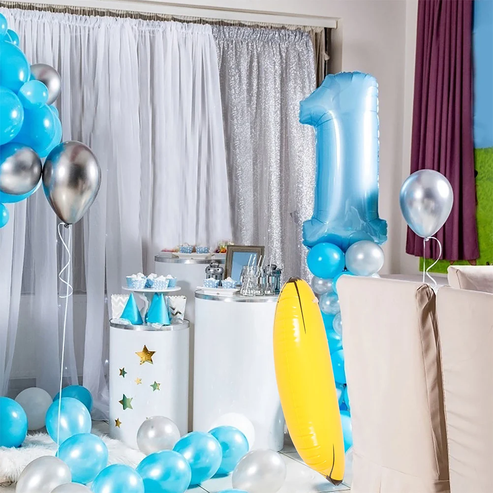 5 Pcs Inflatable Banana Toy Birthday Party Decoration Fruit Plaything Pool Float Toys Lightweight Bright Good Elasticity High